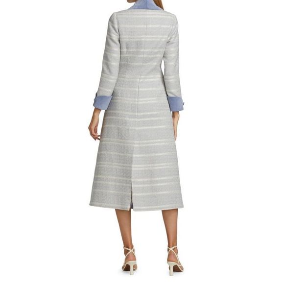 Markarian Contrast Trim Wool Coat Size 16 $2650 - Picture 2 of 12